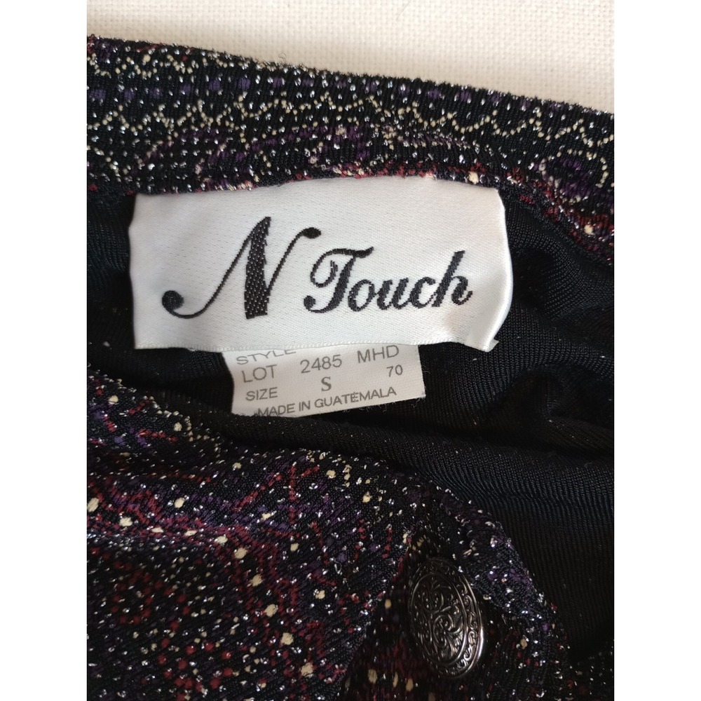 N Touch Womens Blouse Size Small Cardigan Style Textured Shirt Button Up Longsle - Picture 3 of 7